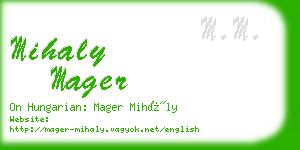mihaly mager business card